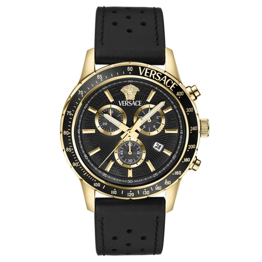 Versace Sport Chronograph Men’s Black Quartz Watch VEZCA0224