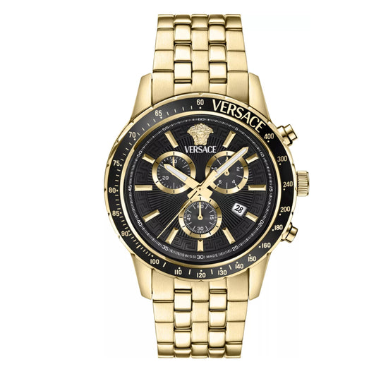 Versace Sport Chrono Men’s Gold Black Quartz Watch VEZCA0724