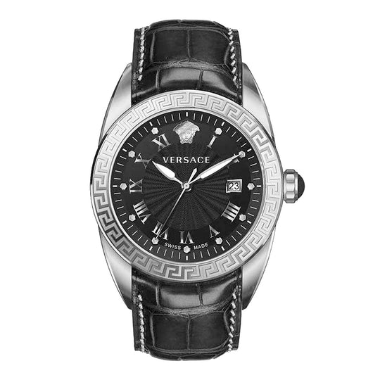 Versace V-SPORT II 42mm Black Strap Men's Watch