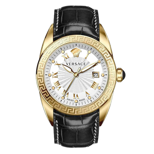 Versace V-Sport II 42mm Men's White Leather Watch