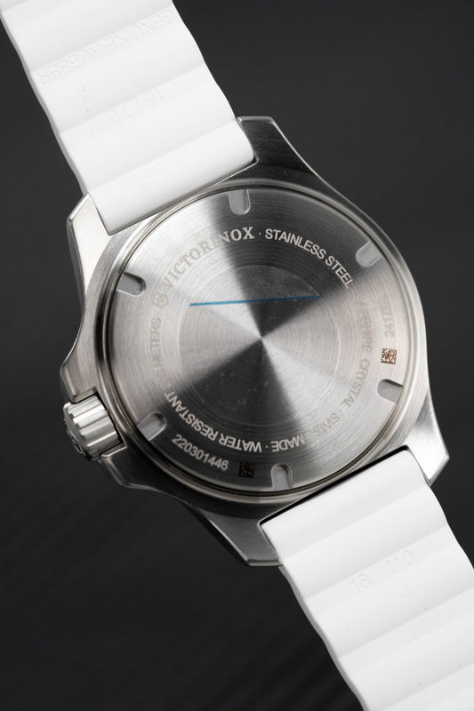 Victorinox Ladies Watch I.N.O.X V White Dial White Rubber Strap 241769