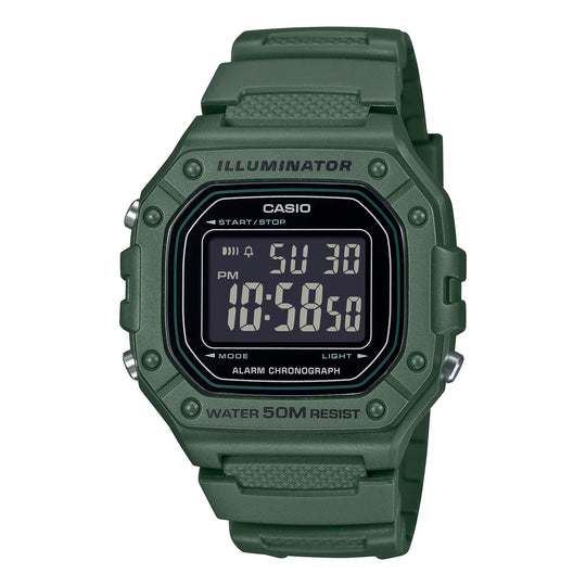 Casio Illuminator Men's Green Digital Watch