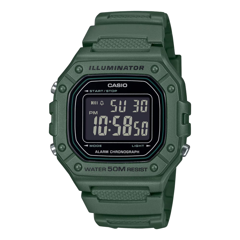 Casio Illuminator Men's Green Digital Watch