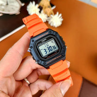 Casio Watch Chronograph Digital Orange W-218H-4B2V