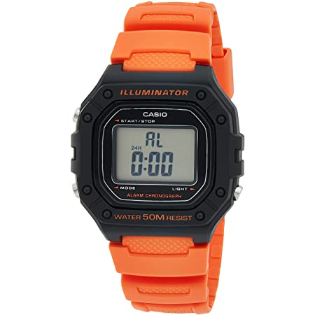 Casio Watch Chronograph Digital Orange W-218H-4B2V