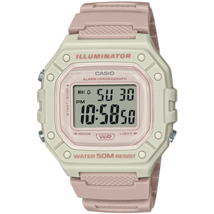 Casio Watch Chronograph Digital White Pink