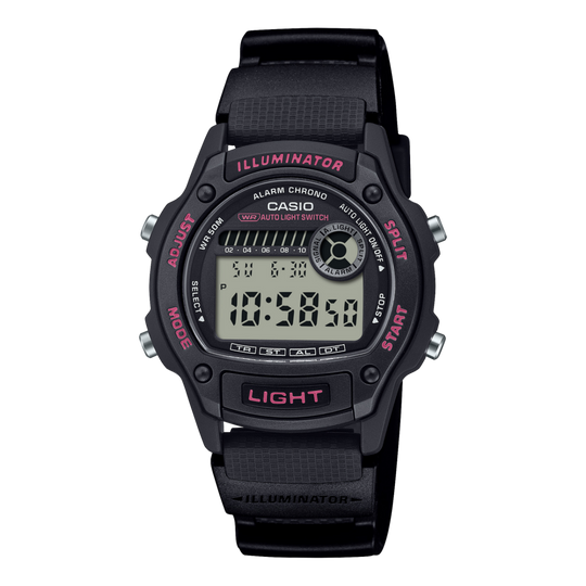 Casio Unisex Digital Black Digital Watch W-220H-1A2VDF