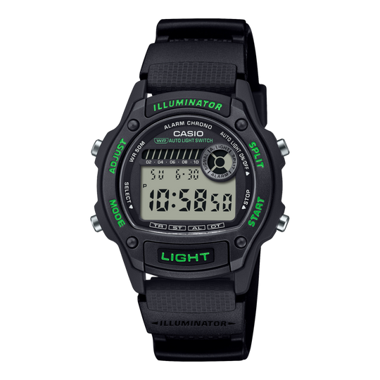 Casio Unisex Digital Black Digital Watch W-220H-1A3VDF