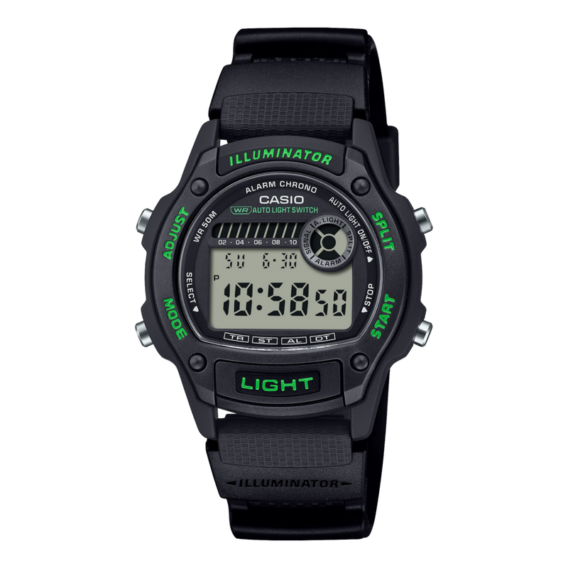 Casio Unisex Digital Black Digital Watch W-220H-1A3VDF