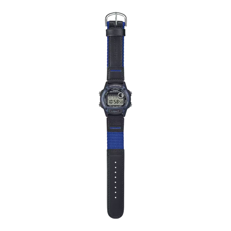Casio Standard Unisex Black Blue Digital Watch W-220HF-2AV