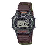 Casio Standard Unisex Brown Green Digital Watch W-220HF-3AVDF