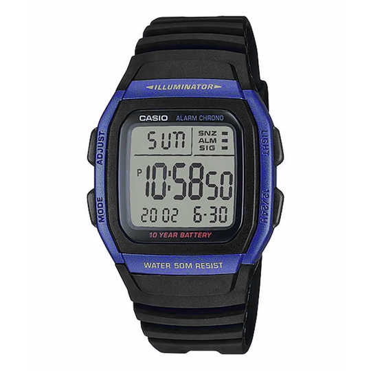 Casio Digital Blue Black Watch W-96H-2AV
