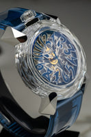 Gagà Milano Watch Crystal 46mm Skeleton Blue