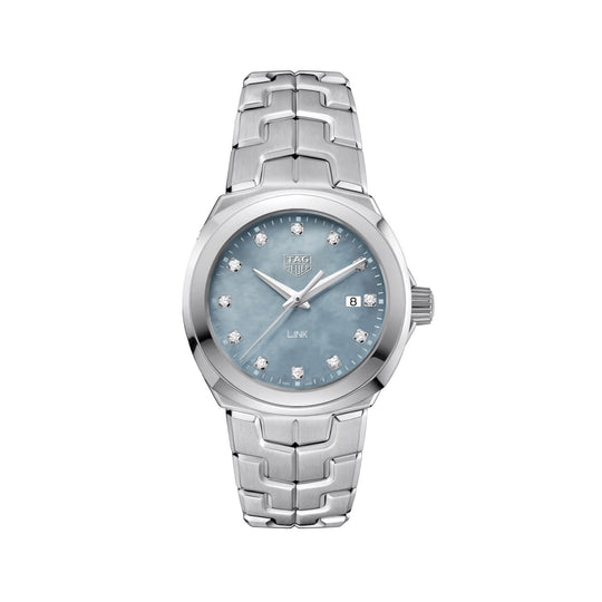 TAG Heuer Link Ladies Diamond Blue Quartz Watch WBC1313.BA0600