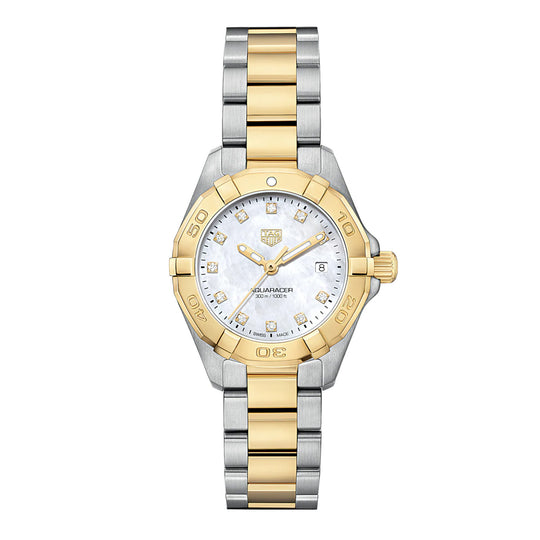 TAG Heuer Aquaracer Ladies Gold Diamond Quartz Watch WBD1422.BB0321