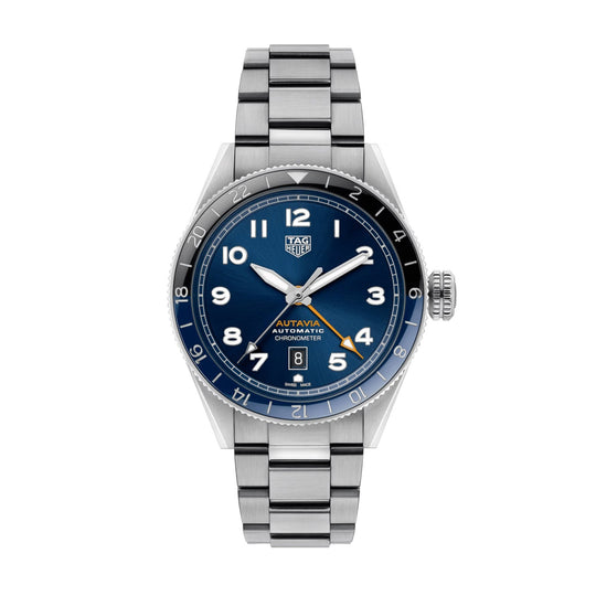 TAG Heuer Autavia Men's Blue GMT COSC Automatic Watch WBE511A.BA0650