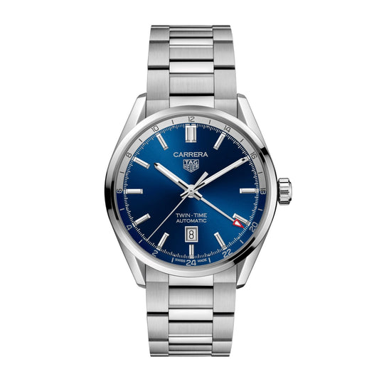 TAG Heuer Carrera Men's Blue Twin-Time Automatic Watch WBN201A.BA0640