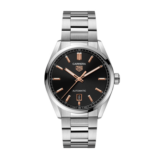 TAG Heuer Carrera Men's Black and Rose Gold Automatic Watch WBN2113.BA0639