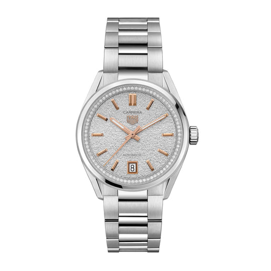 TAG Heuer Carrera Ladies Silver Diamond Automatic Watch WBN231B.BA0001