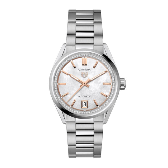 TAG Heuer Carrera Ladies White Diamond Automatic Watch WBN231C.BA0001