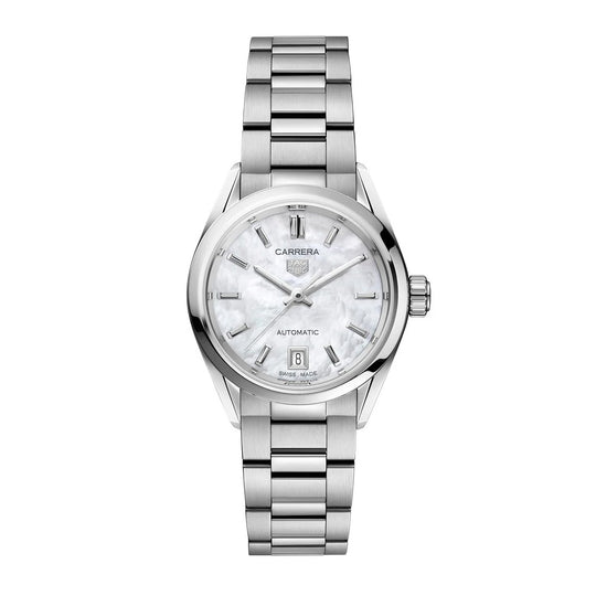 TAG Heuer Carrera Ladies White Automatic Watch WBN2410.BA0621