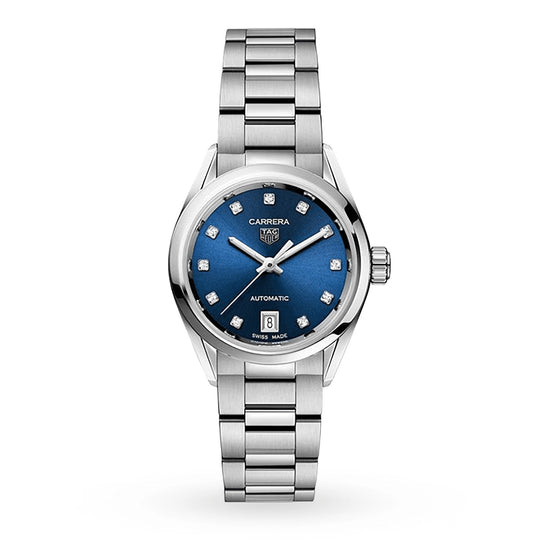 TAG Heuer Carrera Ladies Blue Diamond Automatic Watch WBN2413.BA0621