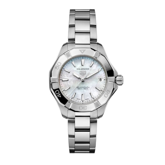 TAG Heuer Aquaracer Ladies White Solar Watch WBP1312.BA0005
