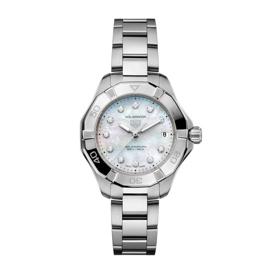 TAG Heuer Aquaracer Ladies Diamond White Solar Watch WBP1313.BA0005