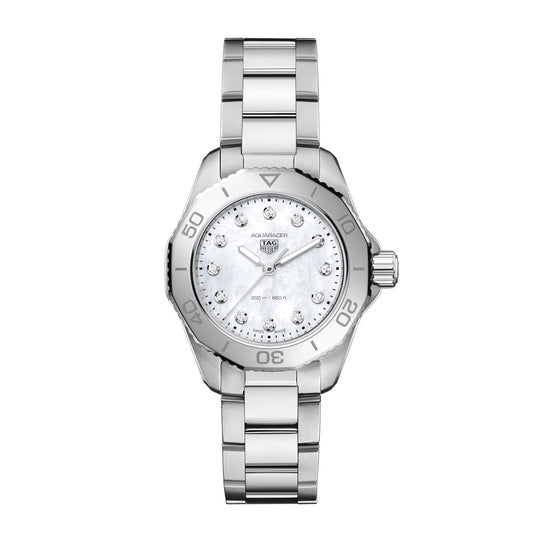 TAG Heuer Aquaracer Ladies White Mother of Pearl Diamond Watch WBP1416.BA0622