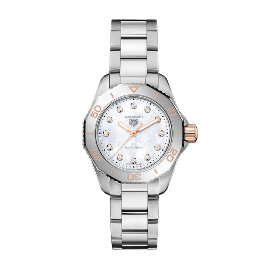 TAG Heuer Aquaracer Ladies Diamond White Quartz Watch WBP1450.BA0622