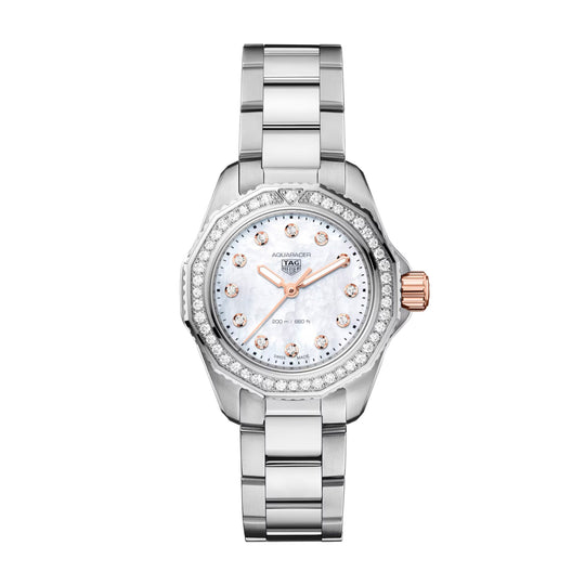 TAG Heuer Aquaracer Ladies Diamond White Quartz Watch WBP1451.BA0622