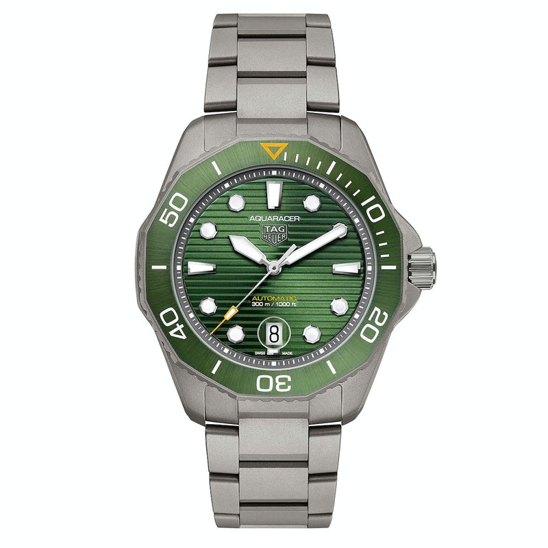 Tag Heuer WBP208B.BF0631 Men's Automatic Aquaracer Professional Titanium 300 Green Watch