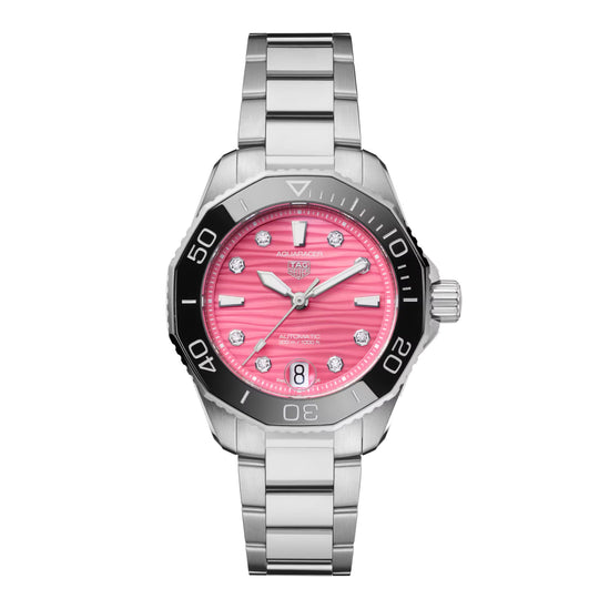 TAG Heuer Aquaracer Professional 300 Ladies Pink Automatic Watch WBP231J.BA0618