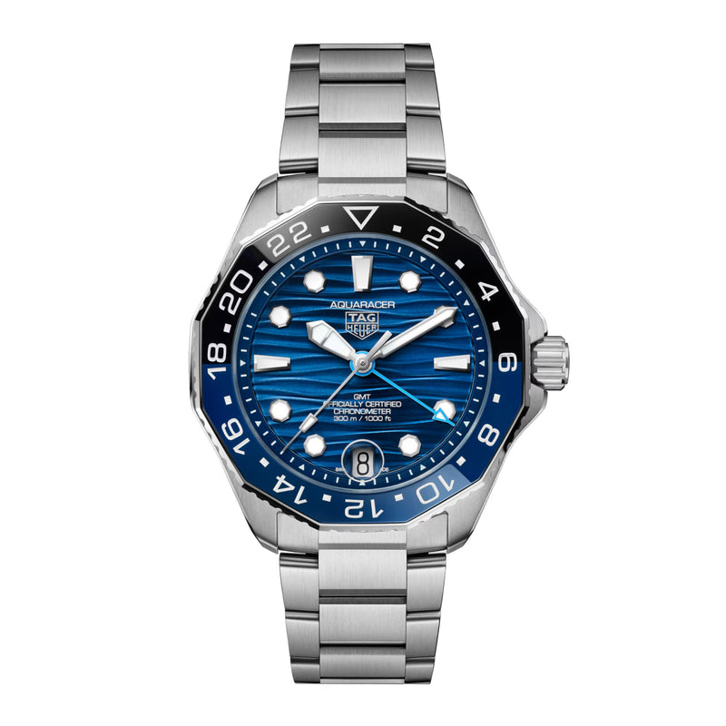 Tag Heuer Aquaracer Professional 300 GMT Men's Blue Watch WBP5114