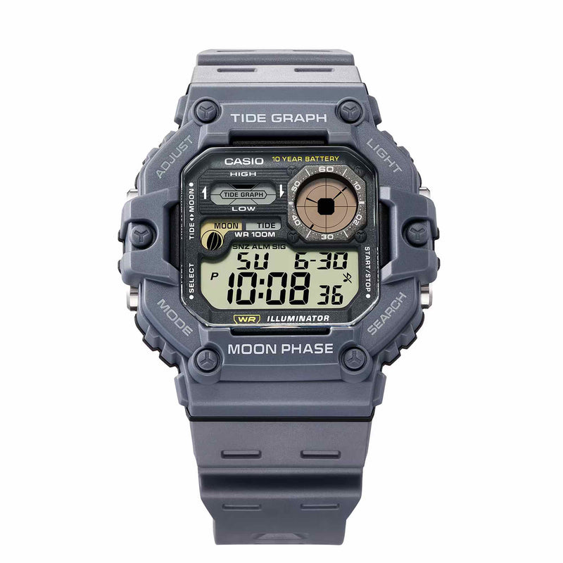 Casio Tide Graph Moon Phase Men's Grey Digital Watch