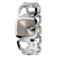 Gucci YA125402 Ladies G-Gucci Silver Brown Watch