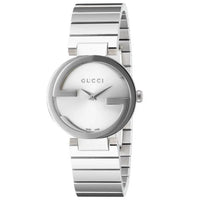 Gucci Watch Interlocking G Ladies 37mm Silver YA133308