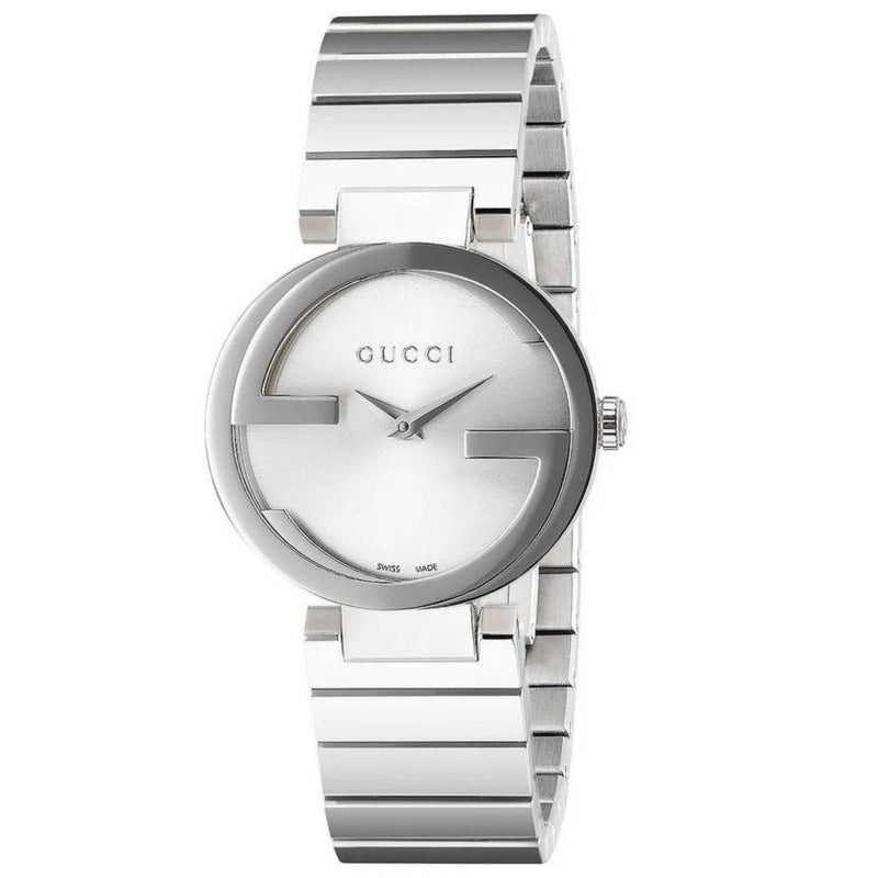 Gucci Watch Interlocking G Ladies 37mm Silver YA133308