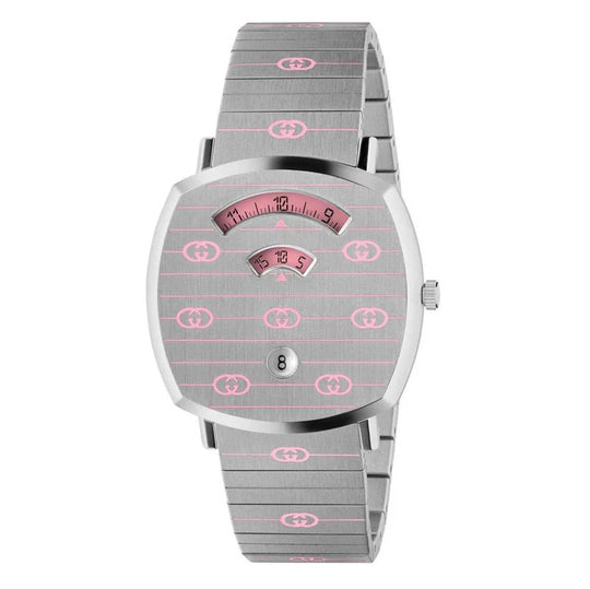 Gucci Watch Grip 38mm Silver Pink YA157438
