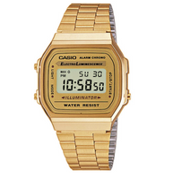 Casio Watch Digital Vintage Yellow Gold A168WG-9WDF