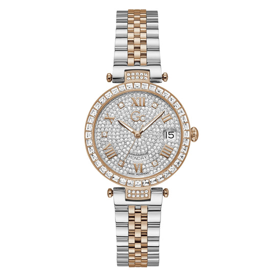 Gc Flair Crystal Ladies White Watch Z01014L1MF