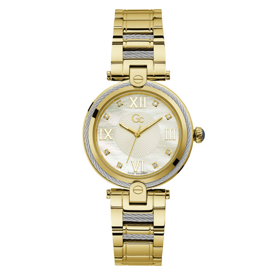Gc Fusion Cable Ladies White Watch Z15001L1MF
