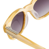 Agent Provocateur Sunglasses Square Striped Yellow and Grey Lenses Category 3 - AP24C6SUN - WatchPilot