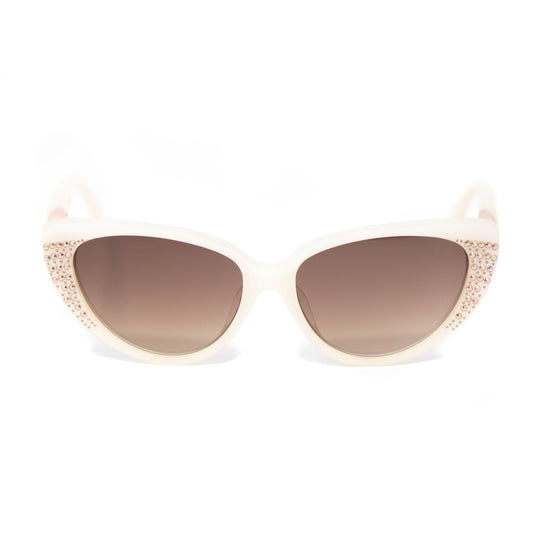 Agent Provocateur Sunglasses Cat Eye Beige and Steel with Brown