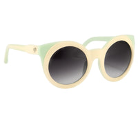 Agent Provocateur Women Sunglasses Round Cream/Green and Grey Lenses Category 3 - AP65C4SUN - WatchPilot