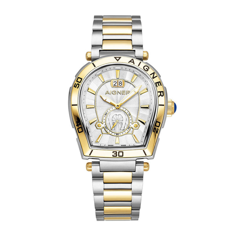 Aigner Trapani Men's Two-Tone Silver Yellow Gold Stainless Steel Watch AGW.262003