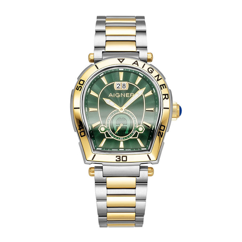 Aigner Trapani Men's Green Two-Tone Stainless Steel Watch AGW.262004