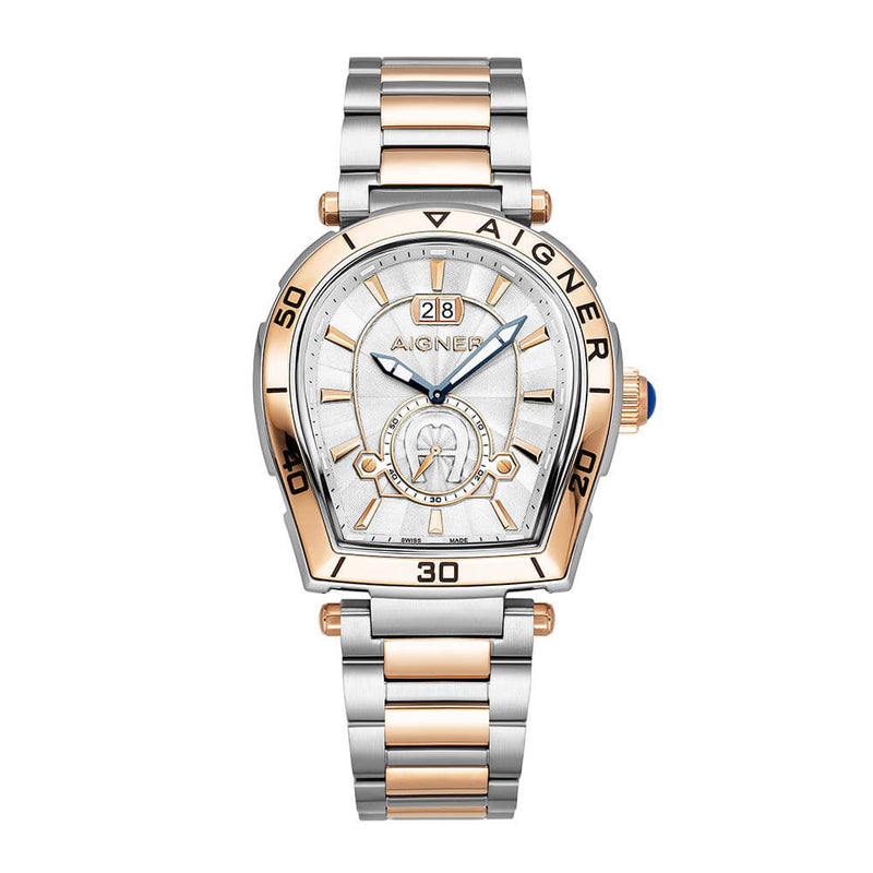 Aigner Trapani Men's Two-Tone Silver Rose Gold Stainless Steel Watch AGW.262005