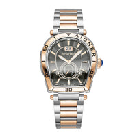 Aigner Trapani Men's Black Two-Tone Rose Gold Stainless Steel Watch AGW.262006