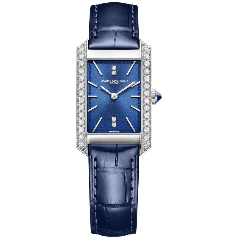 Analogue Watch - Baume & Mercier Hampton Quartz Ladies Blue Watch BM0A10709